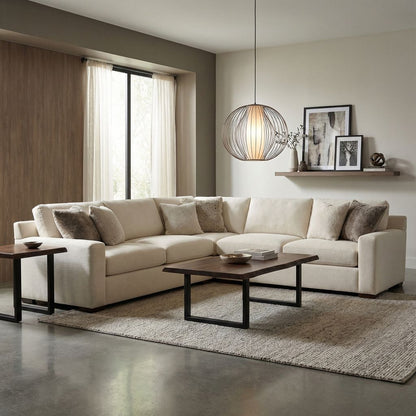 Marlena 127" x 127" 5 Cushion Sectional - Glacier