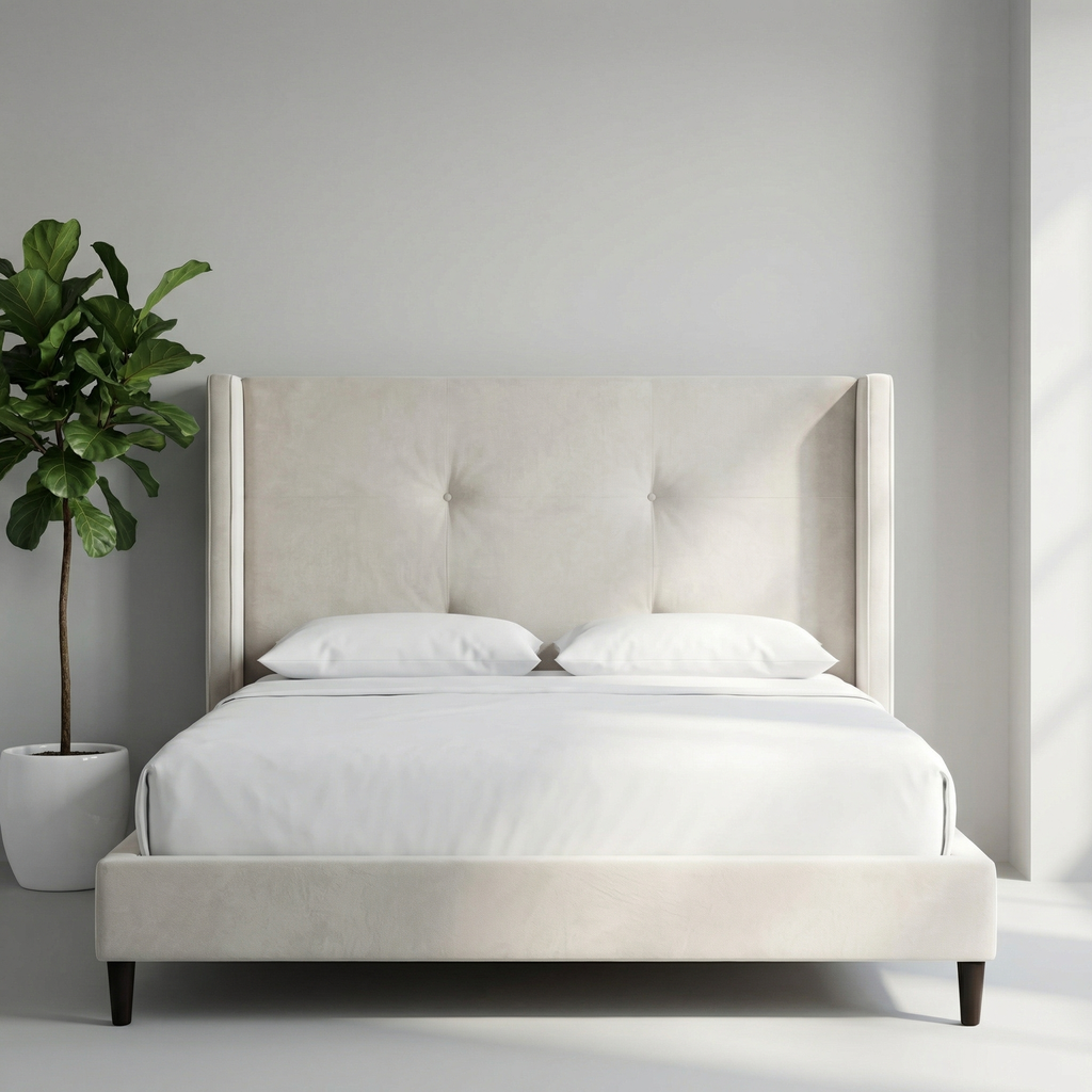 Mason 82" Upholstered King Bed - Cambric Ivory