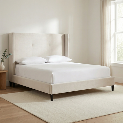 Mason 66" Upholstered Queen Bed - Cambric Ivory