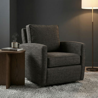 Matthew Express Ship 30" Swivel Glider - Graveled City Black