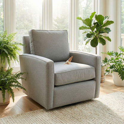 Matthew Express Ship 30" Swivel Glider - Crypton Smoke