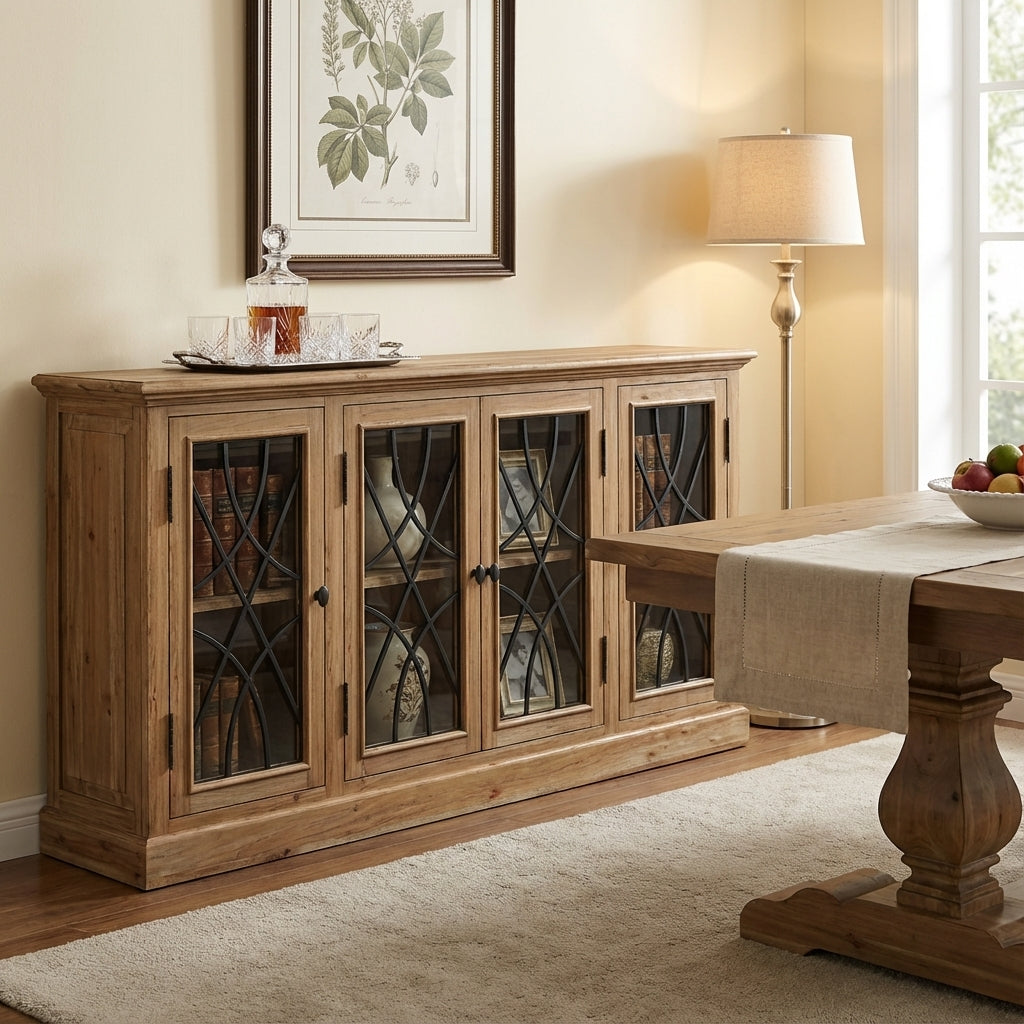 Morrison 76" 4 Door Sideboard - Natural