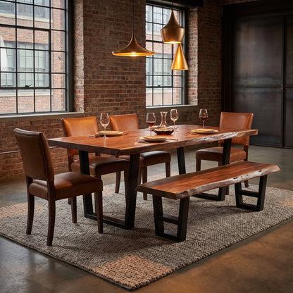 Nathan 72" Live Edge Dining Table - Woodland