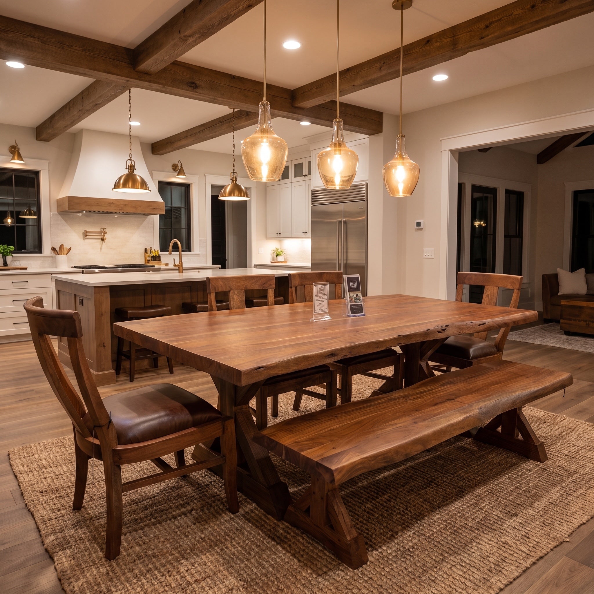 Nathan 84" Live Edge Dining Table - Woodland