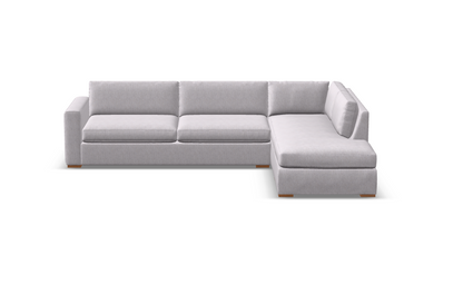 Nathan Luxe Express Ship 123" Sofa + Bumper Chaise