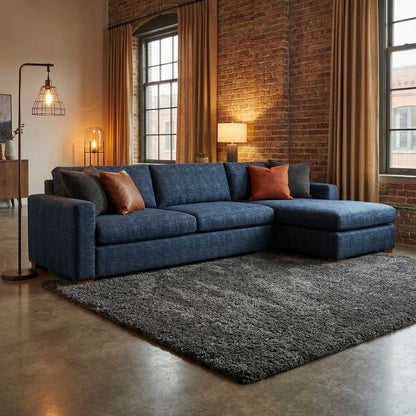 Nathan Luxe Express Ship 123" Sofa + Chaise