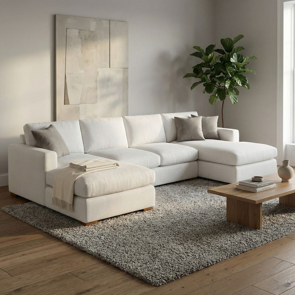 Nathan Luxe Express Ship 126" Dual Chaise Sectional