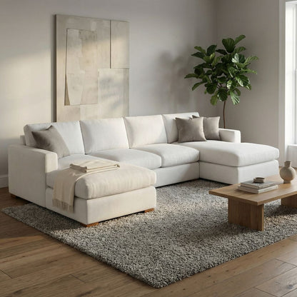 Nathan Luxe Express Ship 126" Dual Chaise Sectional