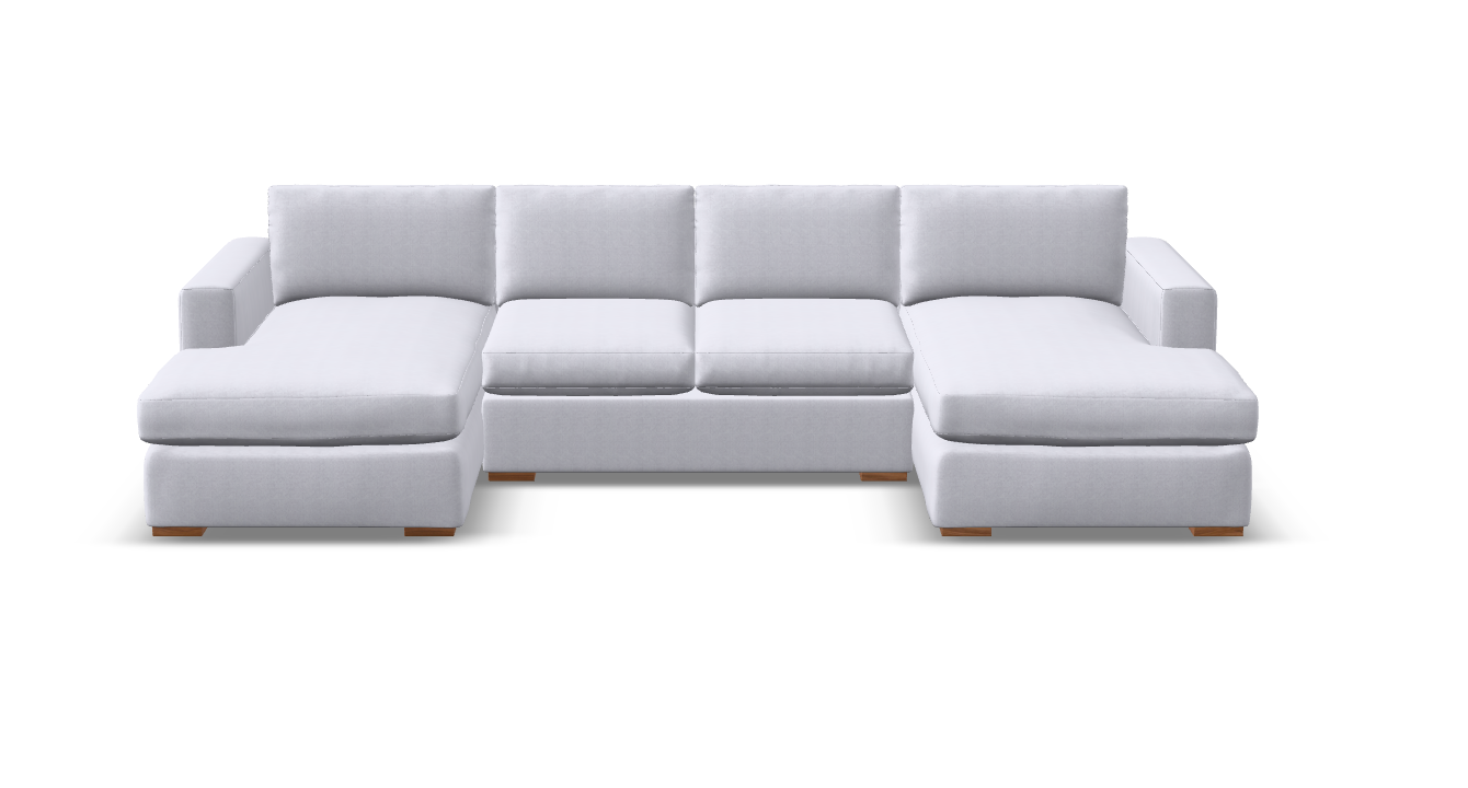 Nathan Luxe Express Ship 126" Dual Chaise Sectional