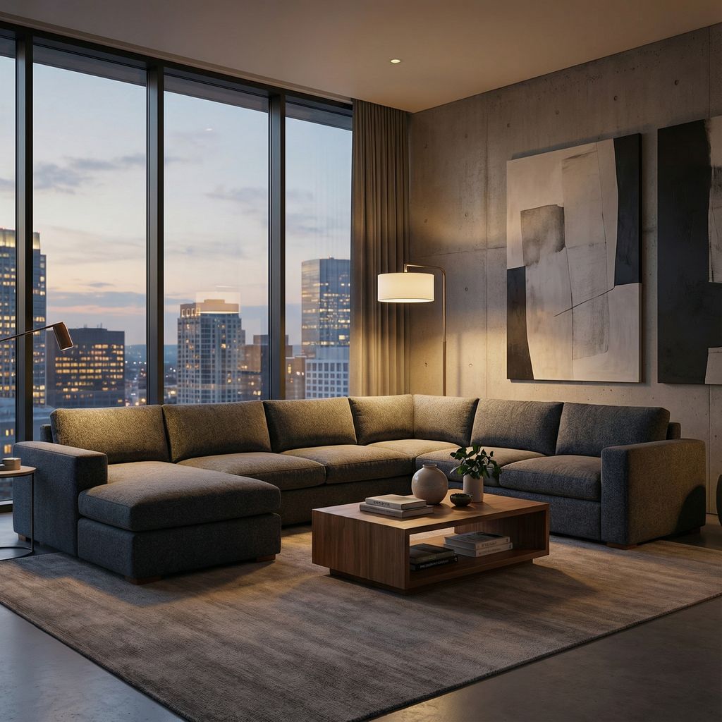 Nathan Luxe Express Ship 142" x 96" Sectional + Chaise