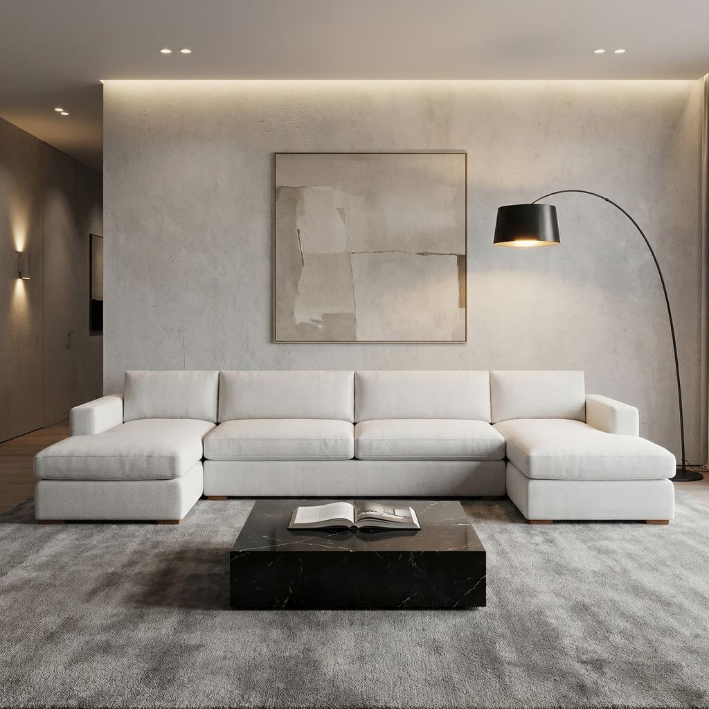 Nathan Luxe Express Ship 162" Dual Chaise Sectional