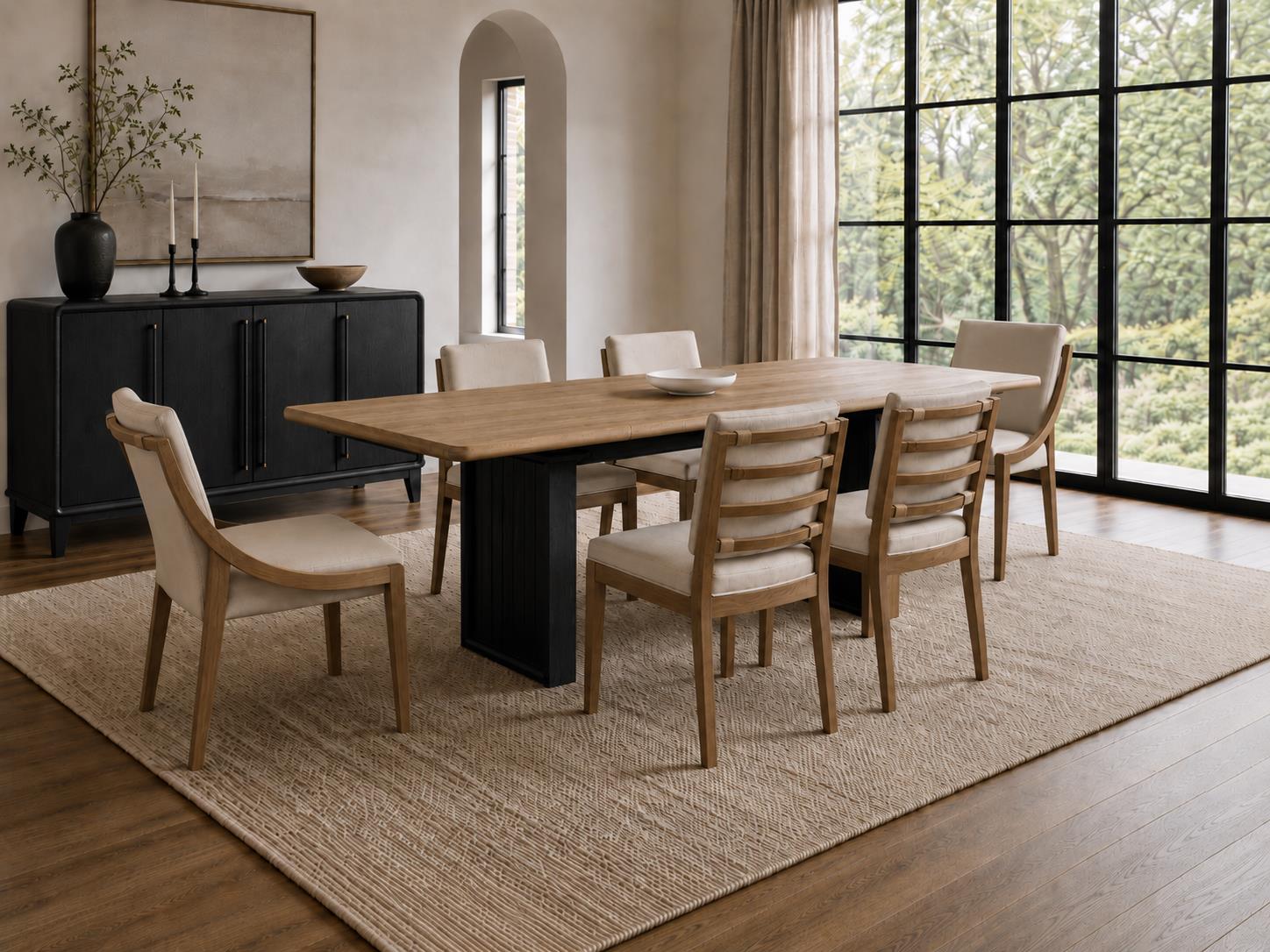 Wendell Dining End Chair - Natural & Latte