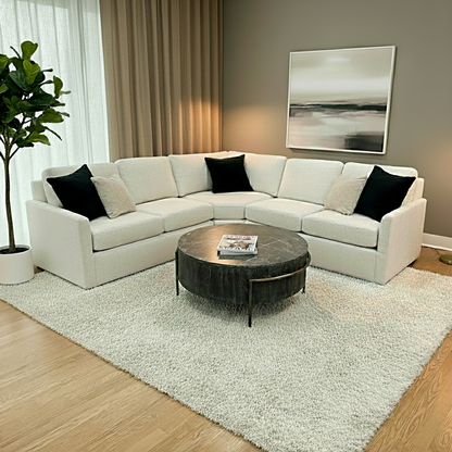 Sabrina 109" x 109" Track Arm Wedge Corner Sectional - Performance Porcelain