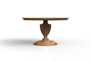 Clancy 53" Acacia Round Pedestal Dining Table - Natural