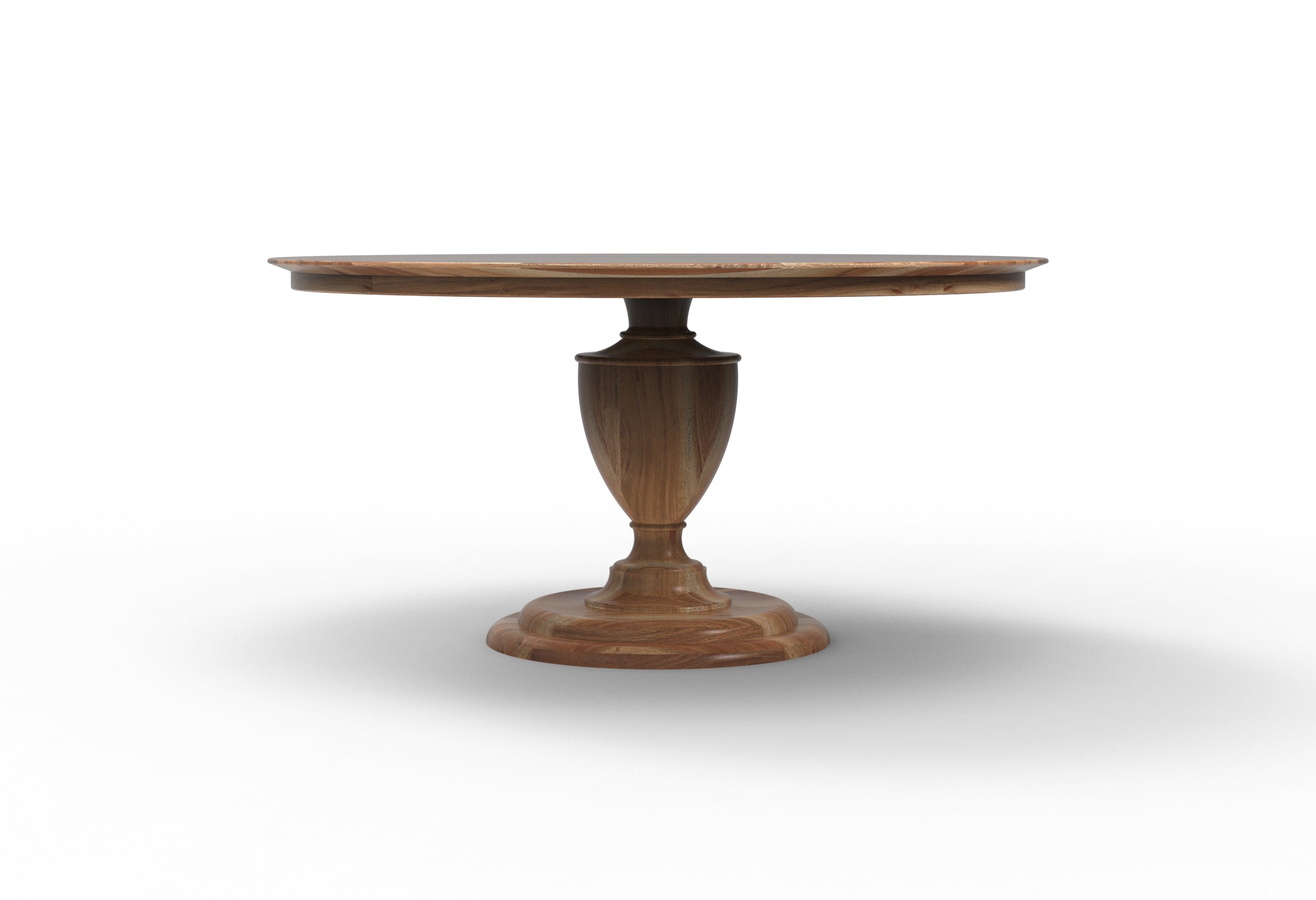 Clancy 60" Acacia Round Pedestal Dining Table - Natural