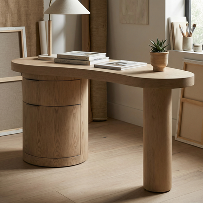 Rowe 64" Desk- Raw Oak
