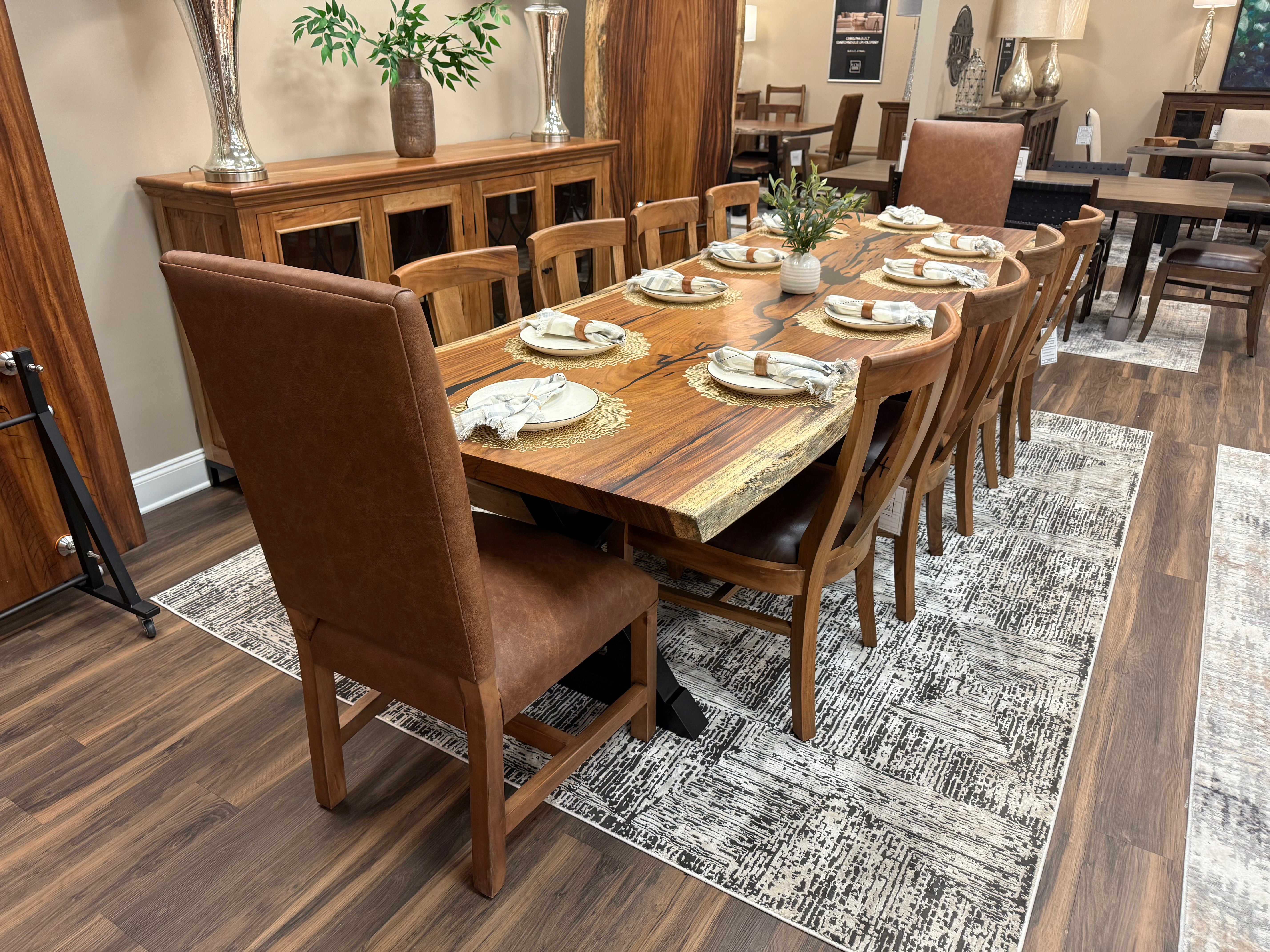 Nicoya 120" Guanacaste Live Edge Dining Table - Natural - SN398