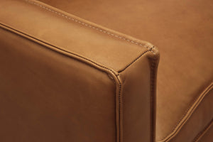 Willis 100" x 100" 5 Cushion Top Grain Leather Sectional - Cognac