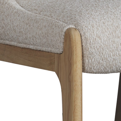 Quenton 22" Upholstered Dining Chair - Soft Pebble + Raw Oak