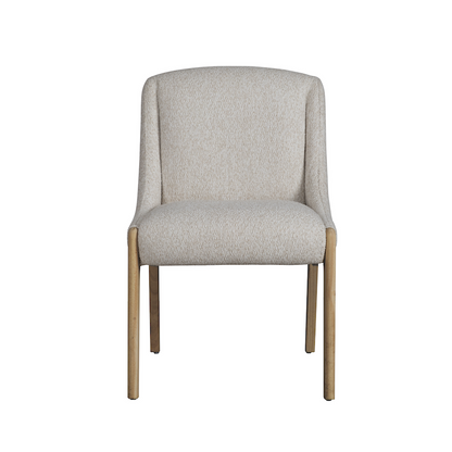 Quenton 22" Upholstered Dining Chair - Soft Pebble + Raw Oak