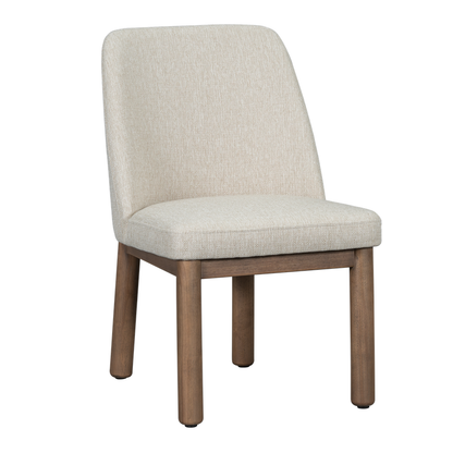 River 21" Upholstered Dining Chair - Cardamon Cream + Modern Mocha