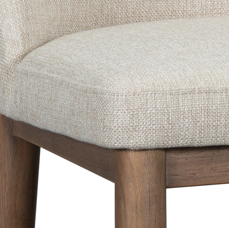 River 21" Upholstered Dining Chair - Cardamon Cream + Modern Mocha