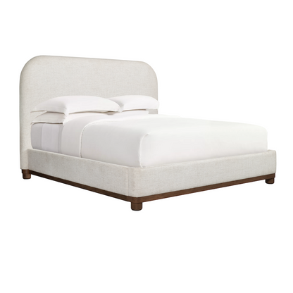 Blythe 72" Upholstered Queen Bed - Canvas Linen + Modern Mocha