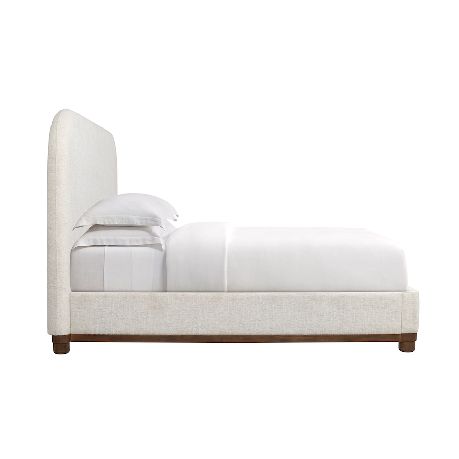 Blythe 72" Upholstered Queen Bed - Canvas Linen + Modern Mocha