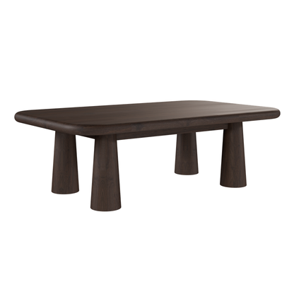 Azalea 54" Acacia Coffee Table - Modern Mocha
