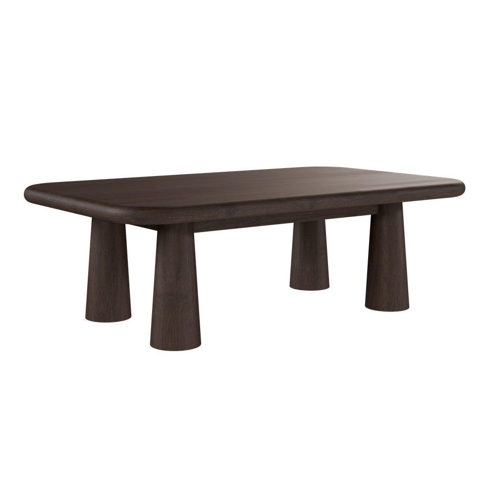 Azalea 54" Acacia Coffee Table - Modern Mocha