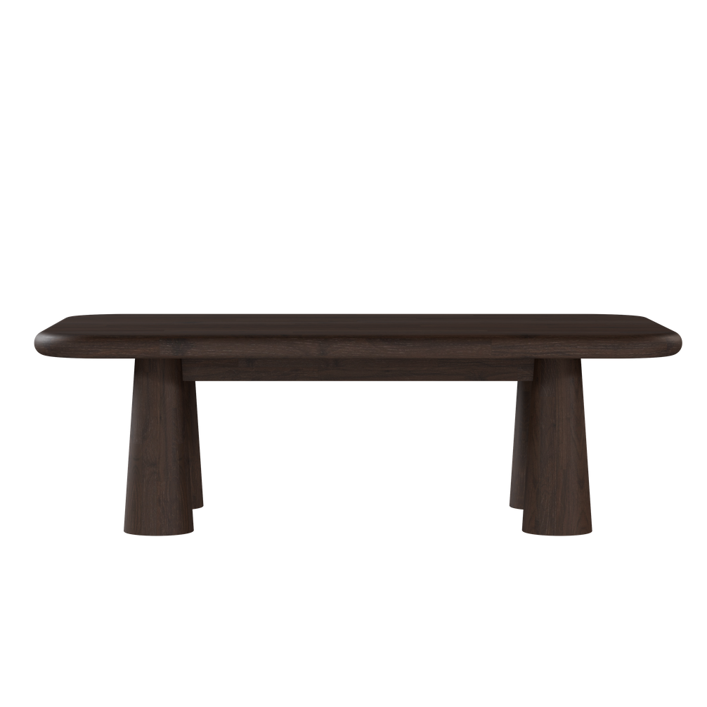 Azalea 54" Acacia Coffee Table - Modern Mocha