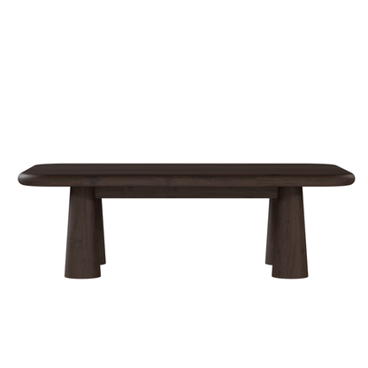 Azalea 54" Acacia Coffee Table - Modern Mocha