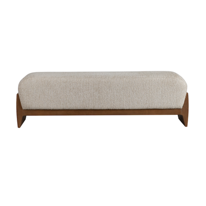 Octavia 60" Upholstered Bench - Warm Froth + Modern Mocha