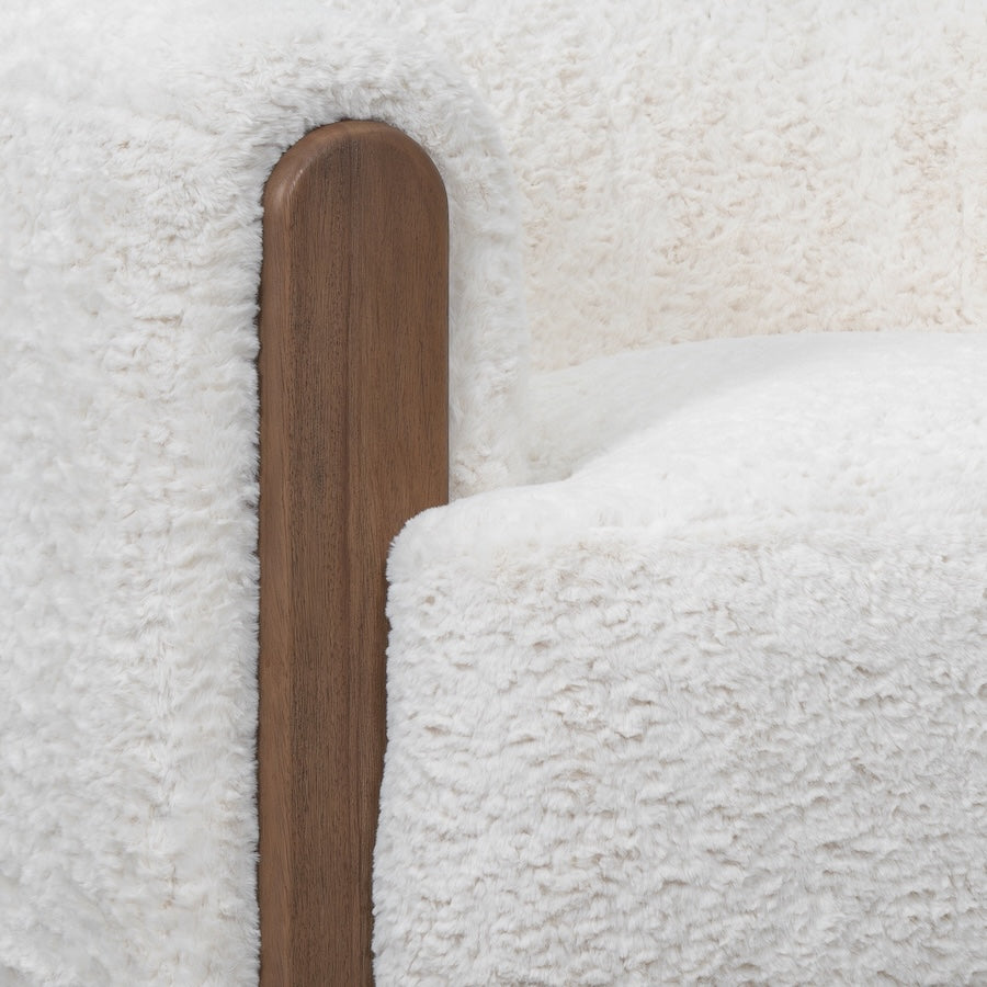 Arthur 40" Upholstered Chair - Arctic Cloud + Modern Mocha