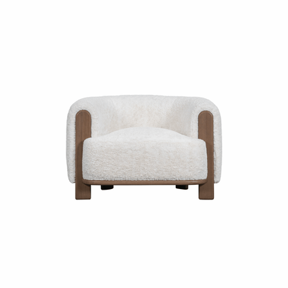 Arthur 40" Upholstered Chair - Arctic Cloud + Modern Mocha