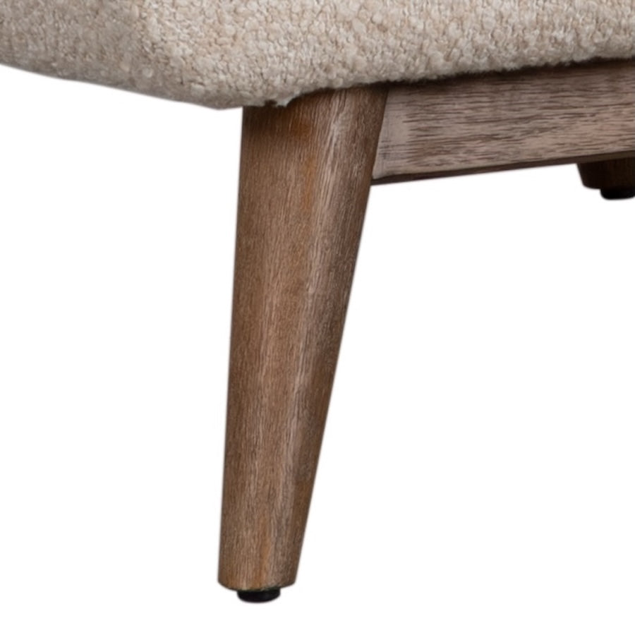 Marius 35" Upholstered Chair - Frosted Oat + Warm Oak