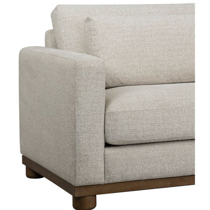 Destiny 36" Upholstered Occasional Chair - Creamy Clay + Warm Oak