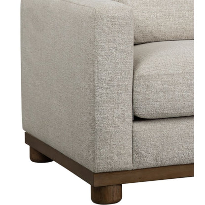 Destiny 36" Upholstered Occasional Chair - Creamy Clay + Warm Oak