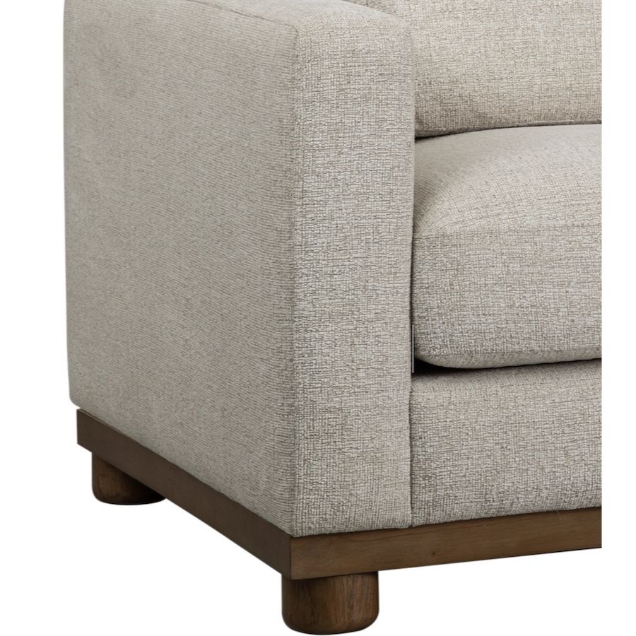 Destiny 36" Upholstered Occasional Chair - Creamy Clay + Warm Oak