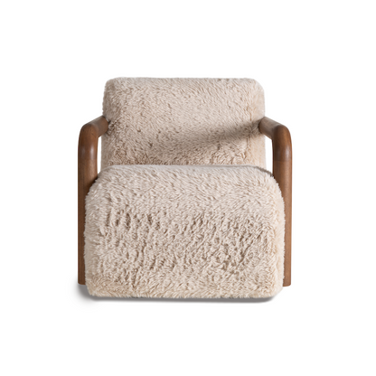 Milo 30" Swivel Occasional Chair - Oak + Vanilla