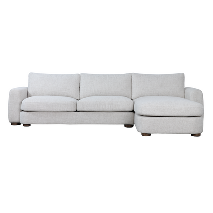 Brycen 114" 2 Cushion Sofa + RAF Chaise - Canvas Linen