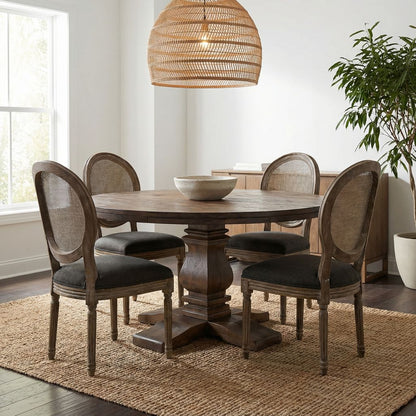 Sardis 53" Round Dining Table - Carbon