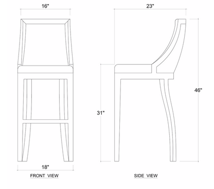 MacKenzie Mahogany Counter Stool - Classic Carolina Home