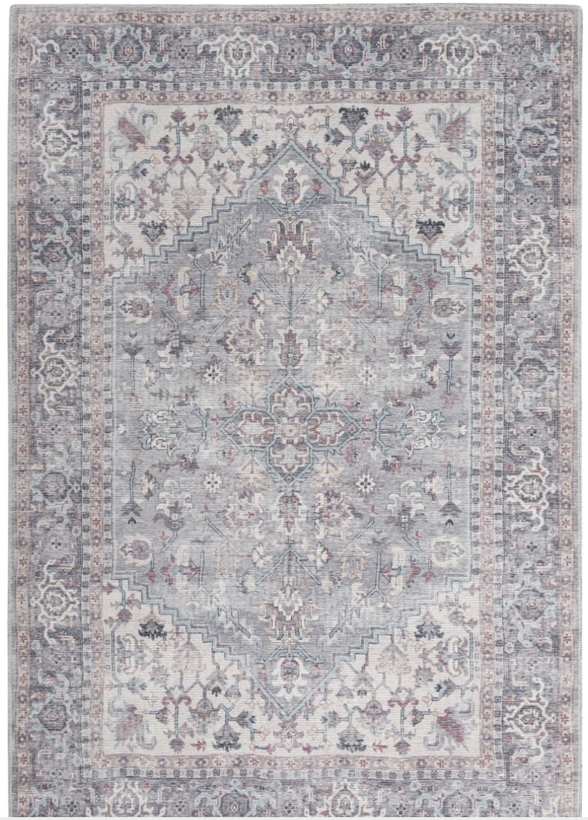 WCE - New Horizons Washable Area Rug - Grey
