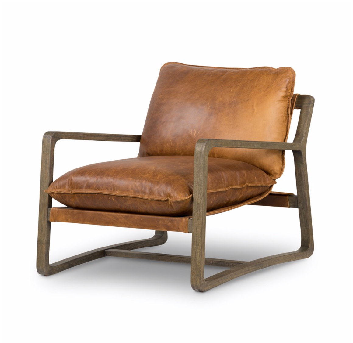 Adam Oak Lounge Chair - Raleigh Chestnut