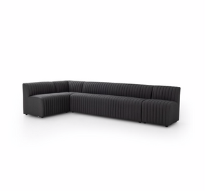 August L-Shape Dining Banquette - Boucle Charcoal