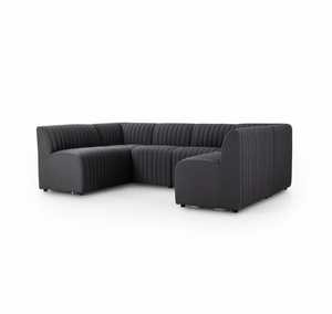 August U-Shape Dining Banquette - Boucle Charcoal