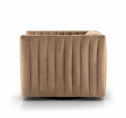 Augustus 32" Top Grain Leather Swivel Chair - Palermo Drift