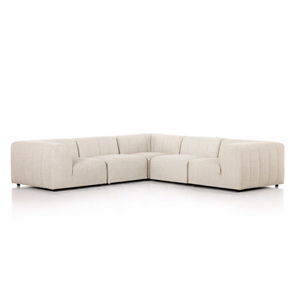 Gwyneth 121" 5 Cushion Outdoor Sectional - Sand