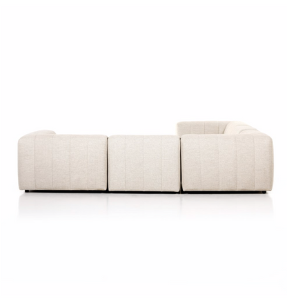 Gwyneth 121" 5 Cushion Outdoor Sectional - Sand